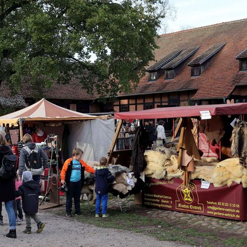 Buntes Treiben auf dem Wollmarkt der Burg Beeskow