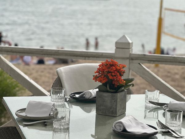 Tisch im SeeBad Saarow gedeckter Tisch im SeeBad Saarow