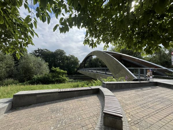 Brücke nach Ziegenwerder Brücke zur kleinen Insel Ziegenwerder